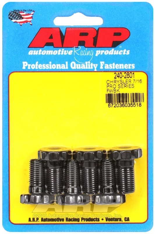 240-2801 – ARP Clutch Flywheel Bolt, For Use With SL6 3.9L V6 Chrysler/ Dodge and 273/ 440 V8 with 6 Bolt Crank 0.875...